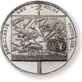 Cambio de las fronteras después del Tratado de Karlowitz en una medalla