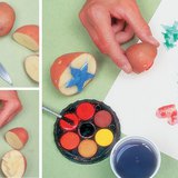 Making potato stamps