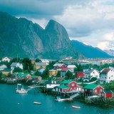 Paisaje típico de Noruega