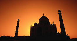 Taj Mahal ao pôr do sol