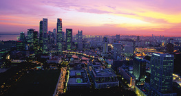 Pôr do sol em Cingapura