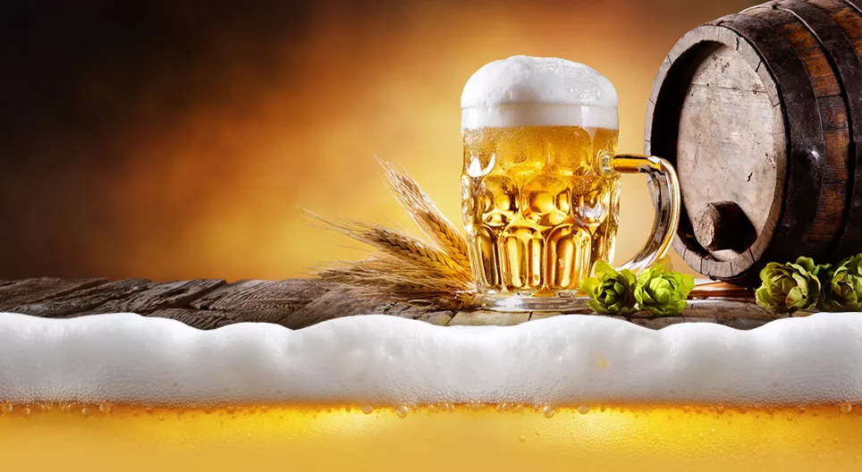 Beer, bread in a bottle