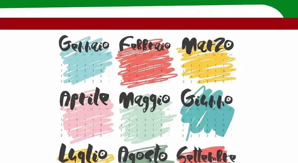 I giorni della settimana, i mesi, esprimere la data di oggi