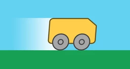 Uniform motion of a car along a straight line