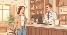En la recepción de un hotel