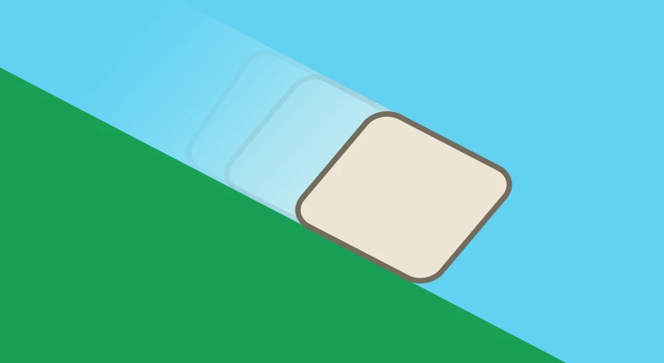 Acceleration of a body sliding down a slope