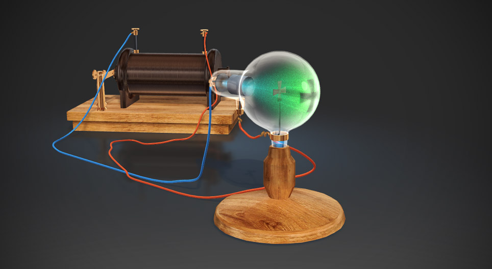 A importância do tubo de raios catódicos na descoberta do eletrão