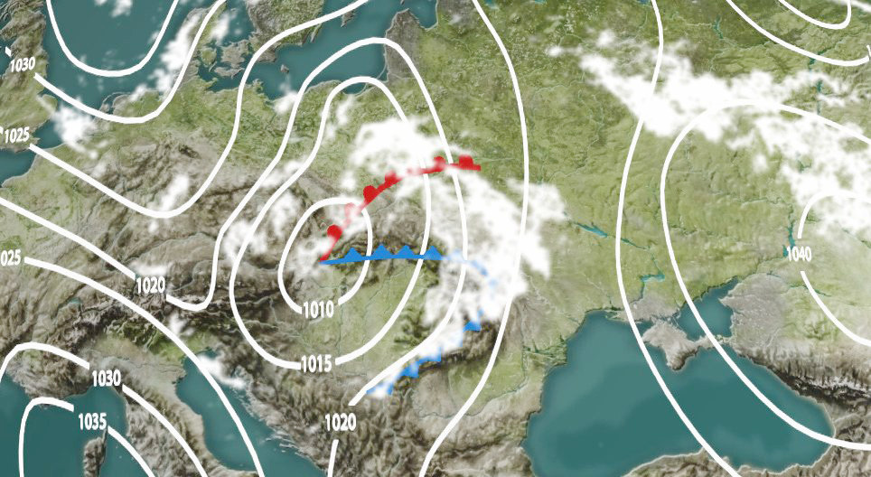 Ciclone e anticiclone de latitude média