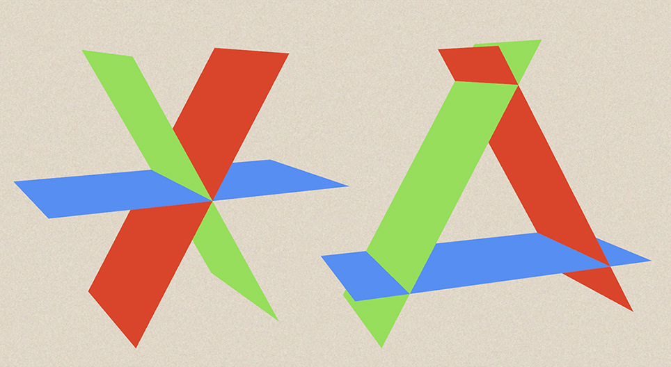 Divisão do espaço em em regiões usando três planos