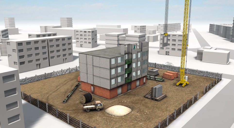 Construção de blocos habitacionais prefabricados