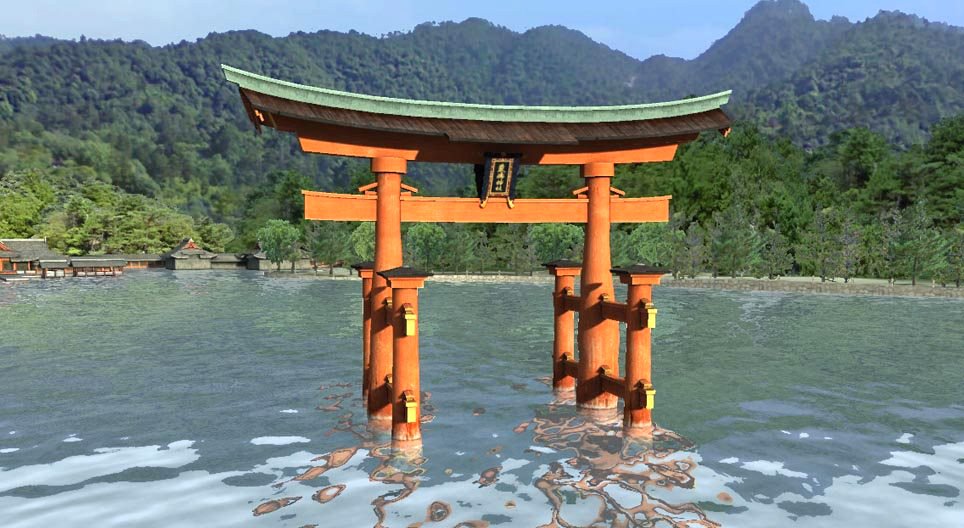 Torii (portão) do Santuário de Itsukushima