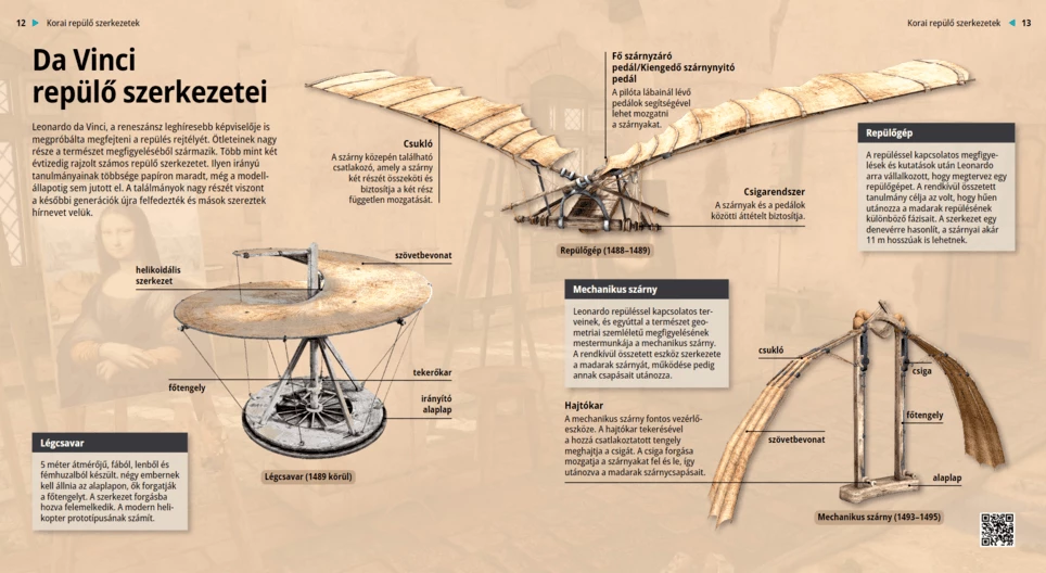 Las máquinas voladoras de Leonardo da Vinci