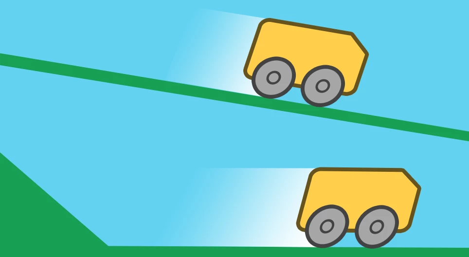 Race on different slopes