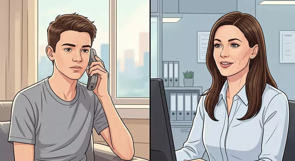 Hablar con la empleada de la atención al cliente