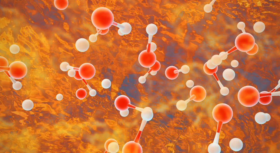 Reação do hidrogênio com o oxigênio