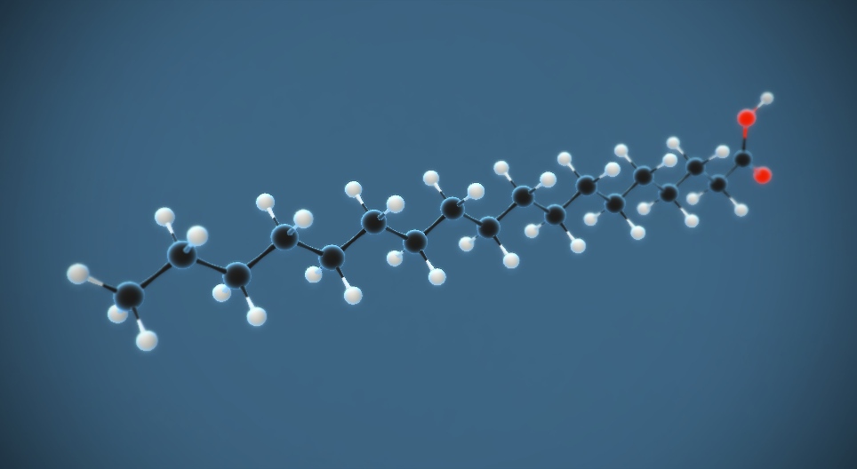 Ácido esteárico (ácido octadecanóico) (C₁₇H₃₅COOH)