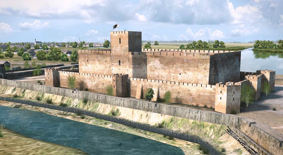 Castelo gótico quadrangular (Gyula, Hungria)