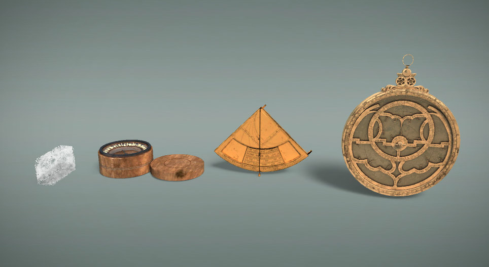 Instrumentos antigos de navegação
