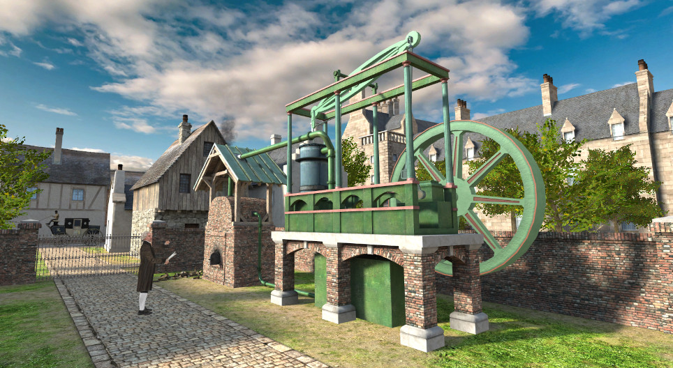 Máquina a vapor de James Watt (século XVIII)